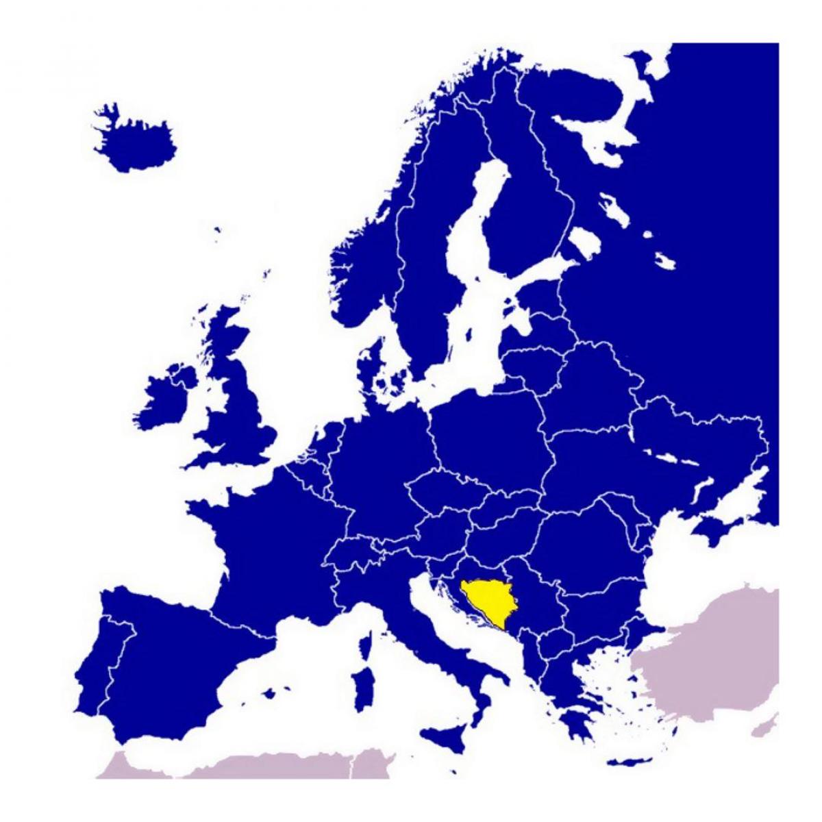 Mapa ng Bosnia at Herzegovina europa