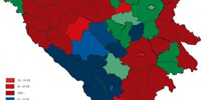 Bosnia relihiyon mapa
