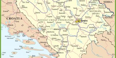 Mapa ng Bosnia kalsada