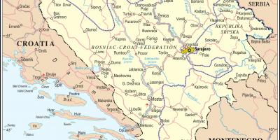 Mapa ng Bosnia turista
