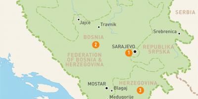 Mapa ng sarajevo Bosnia